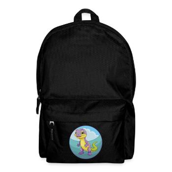 Lizard Cute Kawaii Cartoon Clipart Animal Pet - Backpack - black - Front