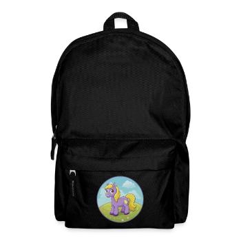 Pony Cute Kawaii Cartoon Clipart Animal Pet - Backpack - black - Front