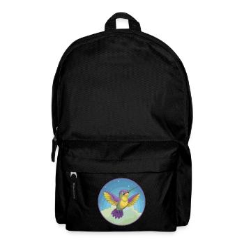 Hummingbird Cute Kawaii Cartoon Clipart Animal Pet - Backpack - black - Front