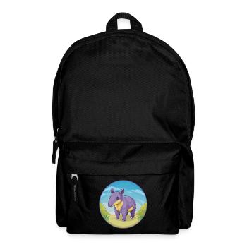 Tapir Niedliche Kawaii Cartoon Clipart Tier Haustier - Rucksack - Schwarz - Vorne