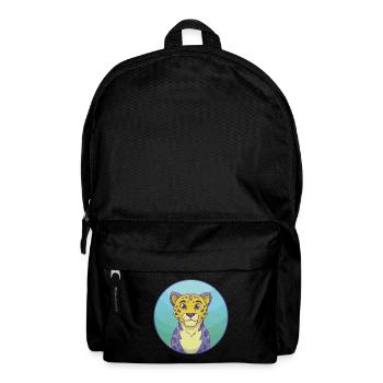 Léopard Mignon Kawaii Dessin animé Clipart Animal Animal de compagnie - Sac à dos - noir - Devant