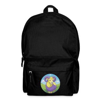 Ram Cute Kawaii Cartoon Clipart Animal Pet - Backpack - black - Front