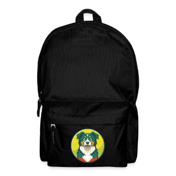 Australian Shepherd Dog Cute Kawaii Cartoon Animal - Backpack - black - Front