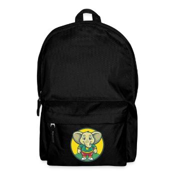 Elefant Niedlich Kawaii Cartoon Clipart Haustier Tier - Rucksack - Schwarz - Vorne
