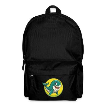 Blue whale Cute Kawaii Cartoon Clipart Pet Animal - Backpack - black - Front