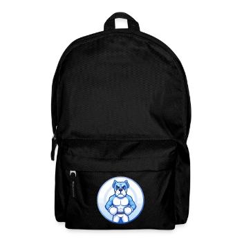 Boxer Hund Blau Kawaii Cartoon Figur Clipart - Rucksack - Schwarz - Vorne
