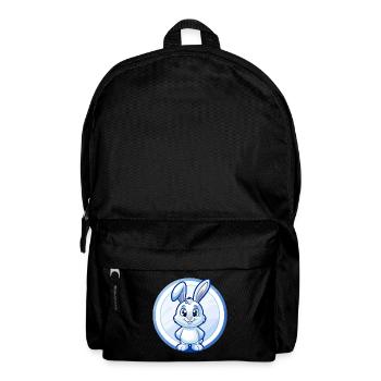 Lapin Bleu Kawaii Dessin Animé Personnage Clipart Animal de compagnie - Sac à dos - noir - Devant