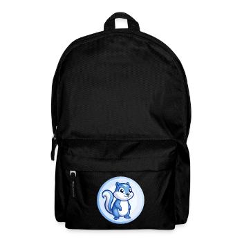 Chipmunk Blue Kawaii Cartoon Character Clipart Pet - Backpack - black - Front