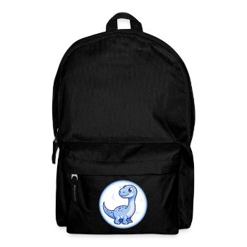 Dinosaurier Blau Kawaii Cartoon Figur Clipart Haustier - Rucksack - Schwarz - Vorne