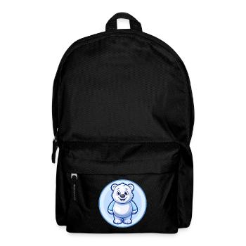 Bear Blue Kawaii Cartoon Character Clipart Pet - Backpack - black - Front