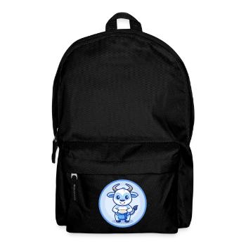 Bongo Blau Kawaii Cartoon Figur Clipart Haustier - Rucksack - Schwarz - Vorne
