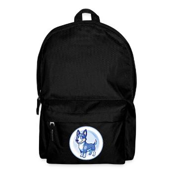 Australian Kelpie Dog Blue Cute Kawaii Cartoon Pet - Backpack - black - Front