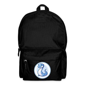 Basilisk Blau Kawaii Cartoon Figur Clipart Haustier - Rucksack - Schwarz - Vorne