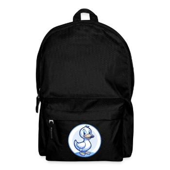 Ente Blau Kawaii Cartoon Figur Clipart Haustier - Rucksack - Schwarz - Vorne
