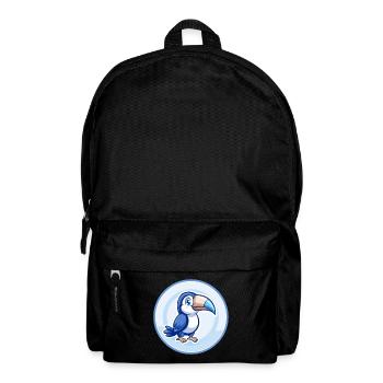 Tukan Blau Kawaii Cartoon Figur Clipart Haustier - Rucksack - Schwarz - Vorne