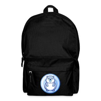 Gopher Bleu Kawaii Dessin Animé Personnage Clipart Animal de compagnie - Sac à dos - noir - Devant