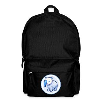 Tapir Blue Kawaii Cartoon Character Clipart Pet - Backpack - black - Front