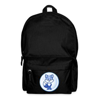 Fuchs Blau Niedliche Kawaii Cartoon Figur Clipart Haustier - Rucksack - Schwarz - Vorne