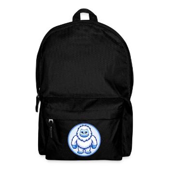 Yeti Blue Kawaii Cartoon Character Clipart Pet - Backpack - black - Front