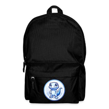 Lizard Blue Kawaii Cartoon Character Clipart Pet - Backpack - black - Front