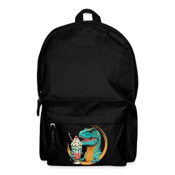 Dino Milkshake Motif: An Adventure for Those with a Sweet Tooth - Backpack - black - Front