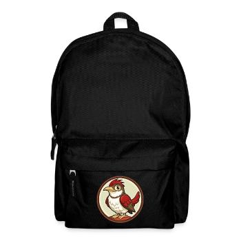 Cuckoo Bird Colorful Kawaii Cartoon Character Pet - Backpack - black - Front