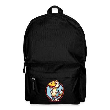 Dinosaurier Lustig Kawaii Cartoon Clipart Tier Haustier - Rucksack - Schwarz - Vorne