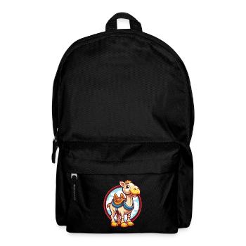 Camel Cute Funny Kawaii Cartoon Clipart Animal Pet - Backpack - black - Front