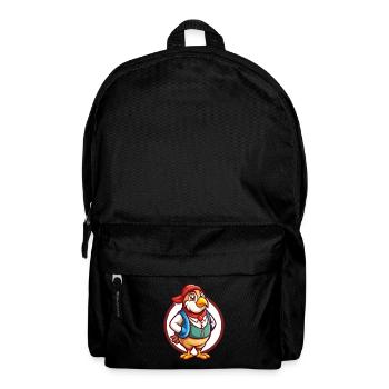 perdrix drôle kawaii dessin animé clipart animal de compagnie - Sac à dos - noir - Devant