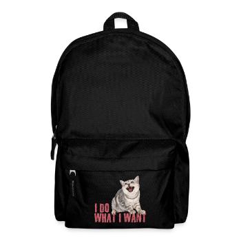 Katze I Do What I Want - Rucksack - Schwarz - Vorne