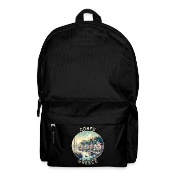 Korfu Griechenland Reise Design - Rucksack - Schwarz - Vorne