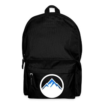 Mountains logo white - Backpack - black - Front