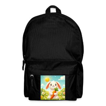 Süßes Häschen mit Karotte - Rucksack - Schwarz - Vorne