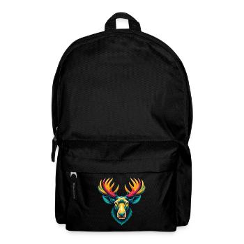 Elch Niedliches Kawaii Cartoon Clipart Tier Gesicht - Rucksack - Schwarz - Vorne