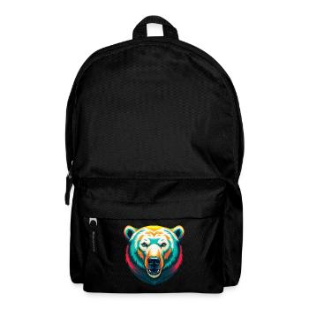 Eisbär Niedliches Kawaii Cartoon Clipart Tier Gesicht - Rucksack - Schwarz - Vorne