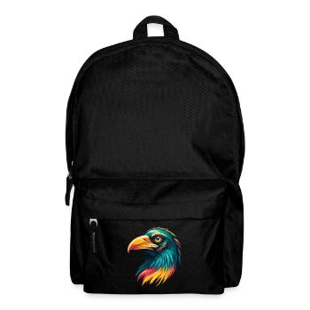 Rabe Niedliche Kawaii Cartoon Clipart Tier Gesicht - Rucksack - Schwarz - Vorne