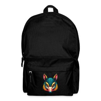 Gürteltier Niedliches Kawaii Cartoon Clipart Tier Gesicht - Rucksack - Schwarz - Vorne