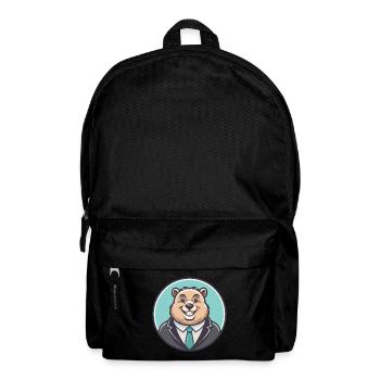 Murmeltier Kawaii Cartoon Figur Tier Haustier Gesicht - Rucksack - Schwarz - Vorne