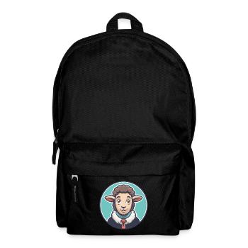 Schaf Kawaii Cartoon Figur Tier Haustier Gesicht - Rucksack - Schwarz - Vorne