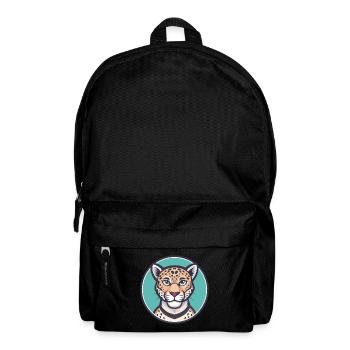 Léopard Kawaii Dessin animé Personnage Animal Visage D’animal - Sac à dos - noir - Devant