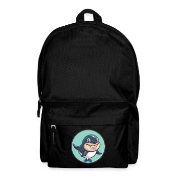 Wal Kawaii Cartoon Figur Tier Haustier Gesicht - Rucksack - Schwarz - Vorne