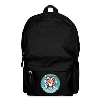 Tiger Kawaii Cartoon Figur Tier Haustier Gesicht - Rucksack - Schwarz - Vorne