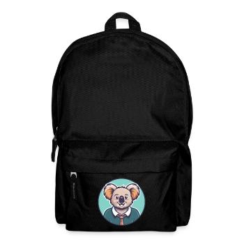 Koala Kawaii Cartoon Figur Tier Haustier Gesicht - Rucksack - Schwarz - Vorne