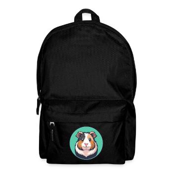 Meerschweinchen Kawaii Cartoon Figur Tier Gesicht - Rucksack - Schwarz - Vorne