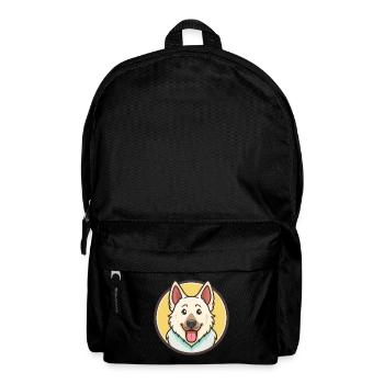 Berger Blanc Suisse Dog Breed Funny Cartoon Kawaii - Backpack - black - Front