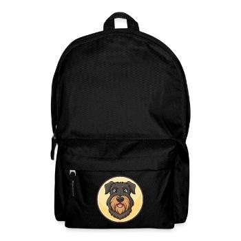 Noir Russe Terrier Chien Race Dessin Animé Kawaii Pet - Sac à dos - noir - Devant