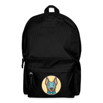 Bleu Thai Ridgeback Chien Race Drôle Dessin Animé Kawaii - Sac à dos - noir - Devant