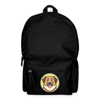 Caucasian Shepherd Dog Breed Cartoon Kawaii - Backpack - black - Front