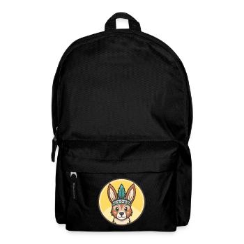 Hare Indian Dog Breed Funny Cartoon Kawaii Clipart - Backpack - black - Front