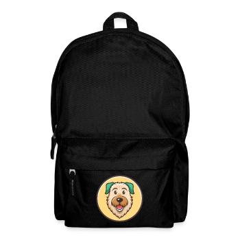 Irischer Wolfshund Hunderasse Cartoon Kawaii Clipart - Rucksack - Schwarz - Vorne